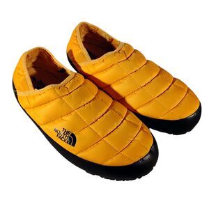 The North Face thermoball Tration Mules V slippers mens 13 Faux Fur yellow